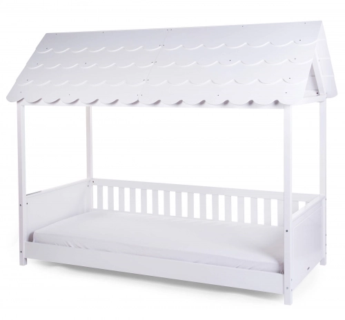 Детская кровать Дом с крышей 200x90 см Childhome Rooftop bed frame house White