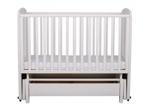 Bērnu gulta šūpulis ar kasti TROLL De Lux Glider White COT-GN0474