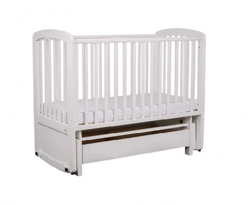 Bērnu gulta šūpulis ar kasti TROLL De Lux Glider White COT-GN0474