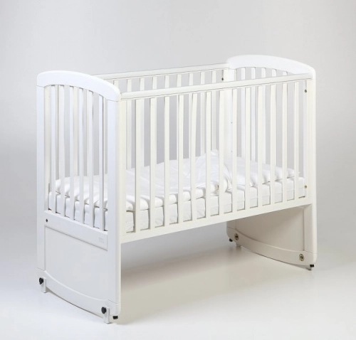 Bērnu gulta šūpulis ar kasti TROLL De Lux Glider White COT-GN0474
