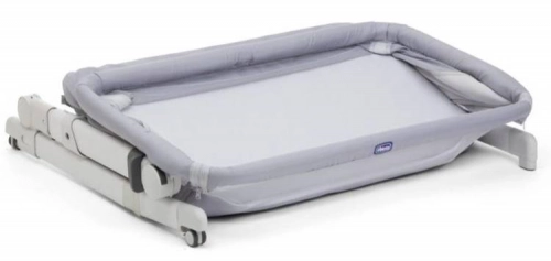 Bērnu gulta-šūpulis ar nolaižamu malu Chicco Next2me Pop-Up Grey Mist