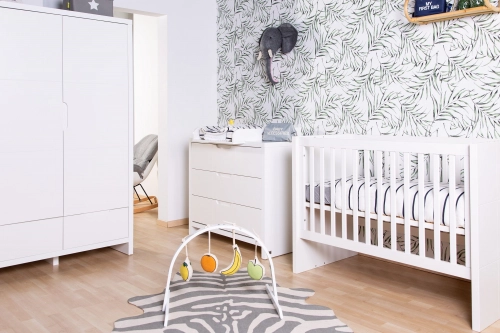 Детская раскладная кровать Трансформер 120x60 / 200х90 см Childhome Quadro White