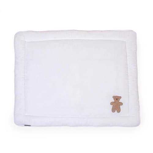 Bērnu matracis manēžai Divpusējs Childhome Teddy Jersey Melange Beige / Muslin