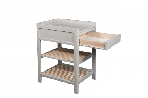 Детский пеленальный столик с ящиком TROLL Lukas Warm grey Natural CTL-LU0523