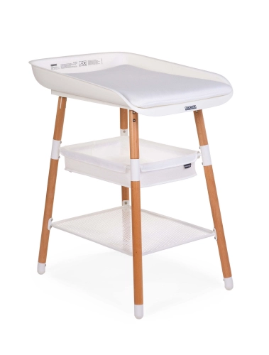 Детский пеленальный столик с полками Childhome Evolux Natural White