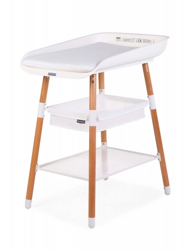 Детский пеленальный столик с полками Childhome Evolux Natural White