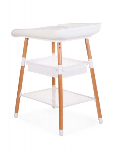 Детский пеленальный столик с полками Childhome Evolux Natural White