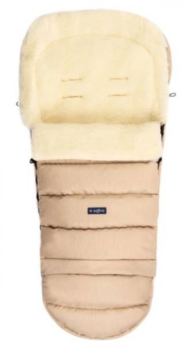 Спальный мешок для коляски на овечьей шерсти Zaffiro iGROW Wool Melange beige