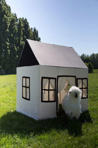 Bērnu rotaļu mājiņa 125x95x145 сm Childhome Black white