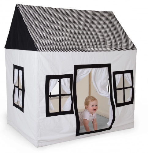 Bērnu rotaļu mājiņa 125x95x145 сm Childhome Black white