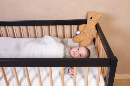 Детское Одеяло Двустороннее 80x100 см Childhome Jersey Melange Beige Muslin Teddy