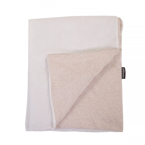 Детское Одеяло Двустороннее 80x100 см Childhome Jersey Melange Beige Muslin Teddy