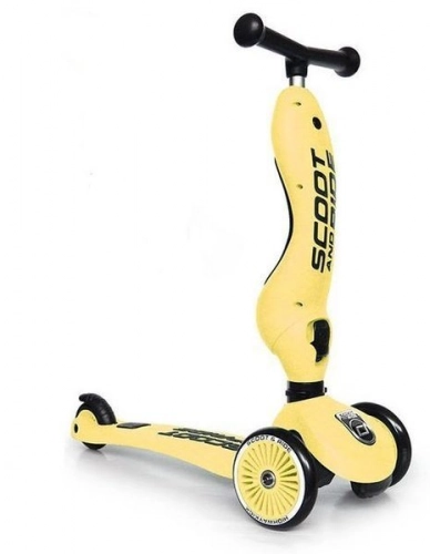 Трехколесный cамокат c сиденьем Scootandride Highwaykick 2in1 Lemon