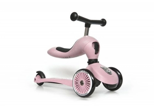 Трехколесный cамокат c сиденьем Scootandride Highwaykick 2in1 Rose