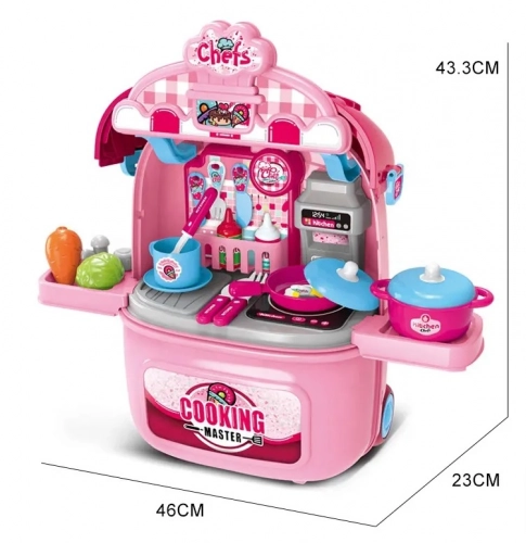Детская кухня Чемодан 2в1 pink