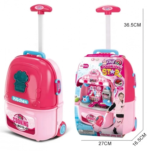 Детская кухня Чемодан 2в1 pink