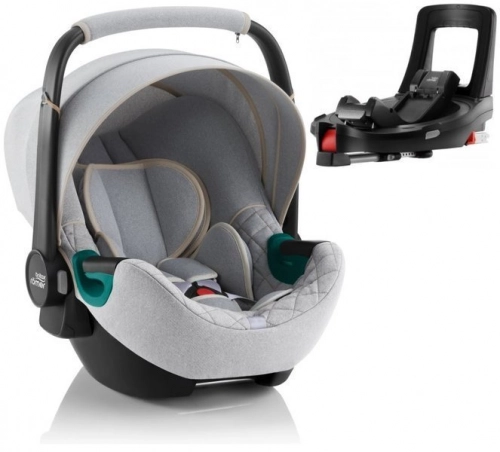 Britax Romer Baby-Safe 3 I-Size Nordic grey Bērnu autosēdeklis 0-13 kg + Flex iSense bāze