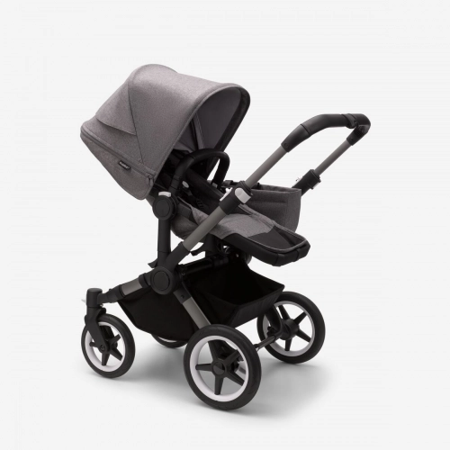 Bugaboo Donkey 5 Grey Melange Graphite frame Bērnu rati Transformeris 2in1 (bez jumta)