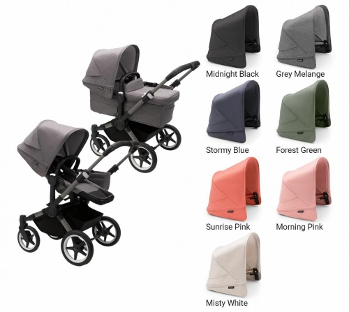 Bugaboo Donkey 5 Grey Melange Graphite frame Bērnu rati Transformeris 2in1 (bez jumta)