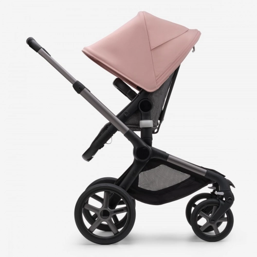 Bugaboo Fox 5 Grey Melange Bērnu rati 2in1 Grafīta rāmis + Jumts Morning Pink