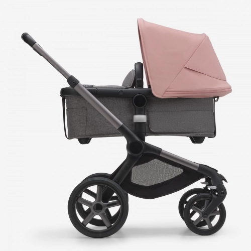 Bugaboo Fox 5 Grey Melange Bērnu rati 2in1 Grafīta rāmis + Jumts Morning Pink