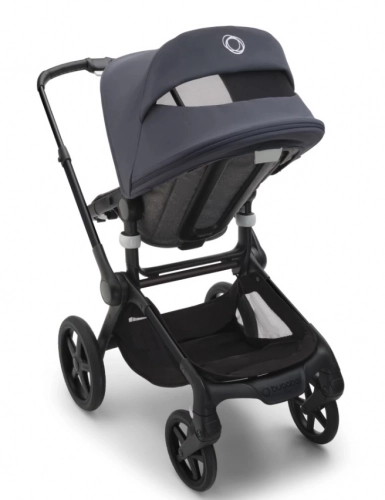Bugaboo Fox 5 Grey Melange Bērnu rati 2in1 Black Rāmis + Jumts Stormy Blue