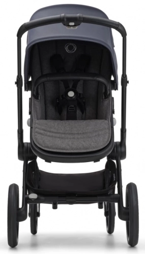 Bugaboo Fox 5 Grey Melange Bērnu rati 2in1 Black Rāmis + Jumts Stormy Blue