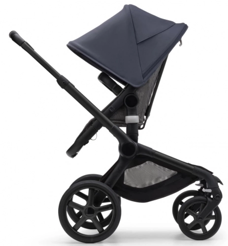 Bugaboo Fox 5 Grey Melange Bērnu rati 2in1 Black Rāmis + Jumts Stormy Blue