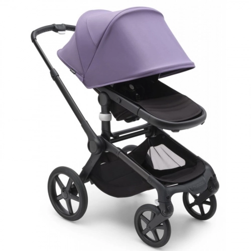 Bugaboo Fox 5 Midnight black Bērnu rati 2in1 Melns rāmis + Jumts Astro Purple