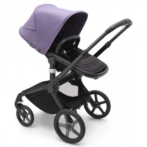 Bugaboo Fox 5 Midnight black Bērnu rati 2in1 Melns rāmis + Jumts Astro Purple