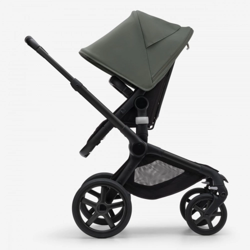 Bugaboo Fox 5 Midnight black Bērnu rati 2in1 Melns rāmis + Jumts Forest Green
