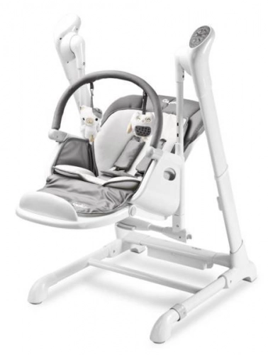 Caretero Indigo Grey Barošanas krēsls Šūpuļkrēsls 2in1