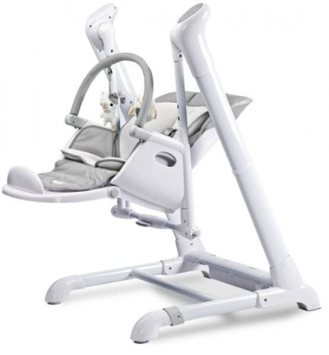 Caretero Indigo Grey Barošanas krēsls Šūpuļkrēsls 2in1
