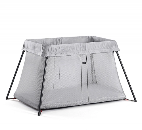 Ceļojumu gultiņa manēža BabyBjorn Travel cot Light Mesh silver 040248