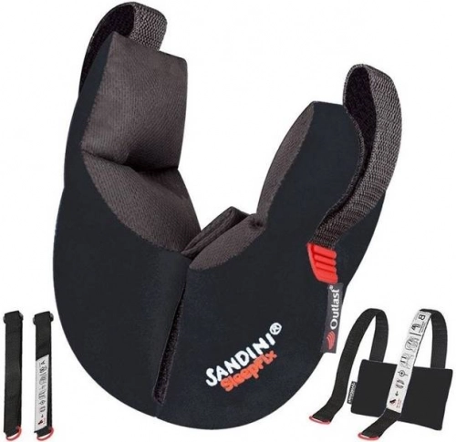 Ceļojumu spilvens autosēdeklim Sandini SleepFix Kids Outlast Black