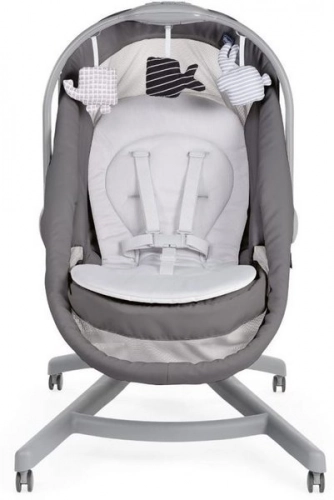 Chicco Baby Hug Air 4in1 Dark Grey Колыбель Качалка Стульчик 4в1