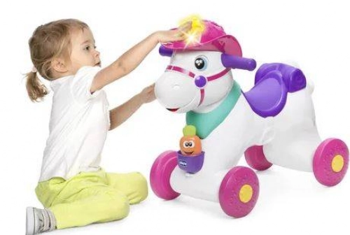 Chicco Miss Baby Rodeo Girl Bērnu Zirdziņš-šūpoles ar riteņiem 2in1