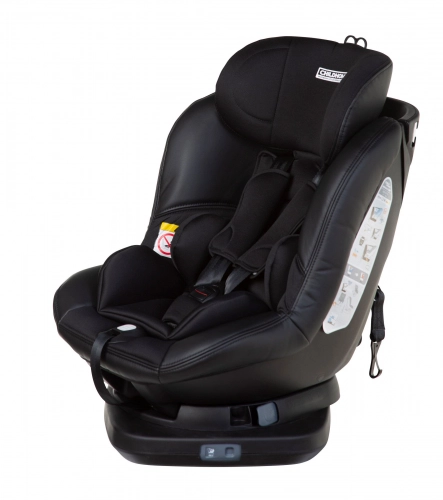 Childhome Isomax 360 Black Leather Bērnu autosēdeklis 9-18 kg