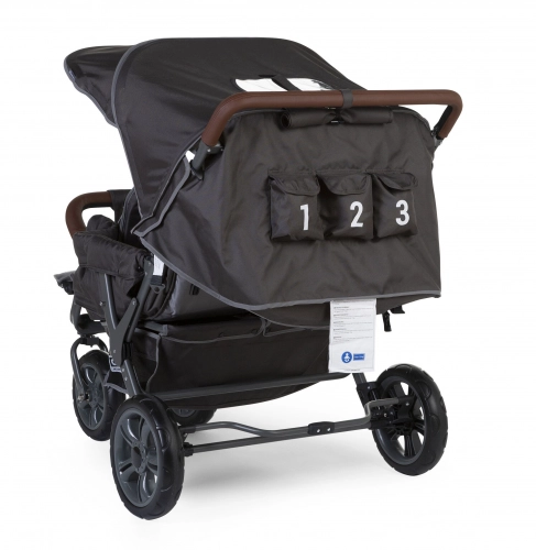 Childhome Triplet Anthracite Trīnīšu pastaigu rati