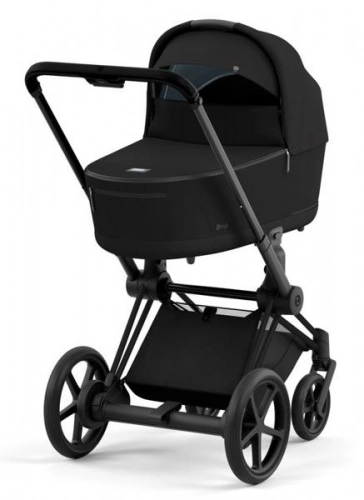 Cybex e-Priam Deep Black Matt black frame Коляска с Люлькой