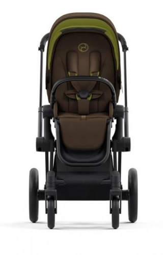 Cybex e-Priam Khaki Brown Matt black frame Pastaigu rati