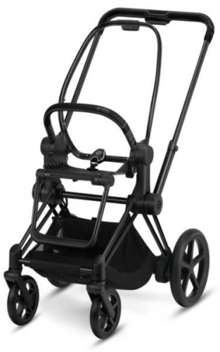 Cybex e-Priam Spring Blossom Light Matt black frame Pastaigu rati