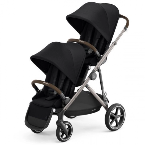Cybex Gazelle S Deep Black Dvīņu ratiņi