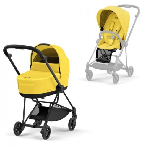 Cybex Mios 3.0 + Cloud Z2 i-Size Mustard Yellow + Matt black frame Bērnu rati 3in1