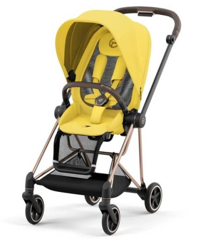 Cybex Mios 3.0 + Cloud Z2 i-Size Mustard Yellow + Rose gold frame Bērnu rati 3in1