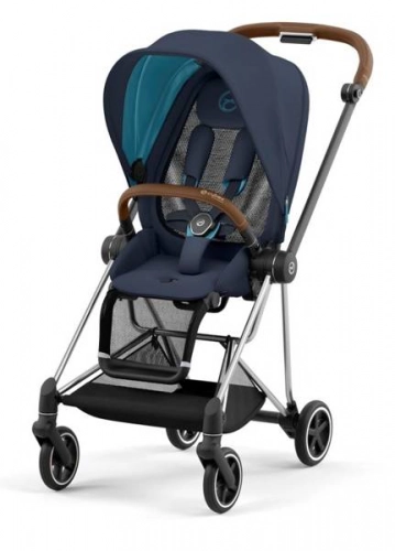 Cybex Mios 3.0 + Cloud Z2 i-Size Nautical Blue + Chrome brown frame Bērnu rati 3in1
