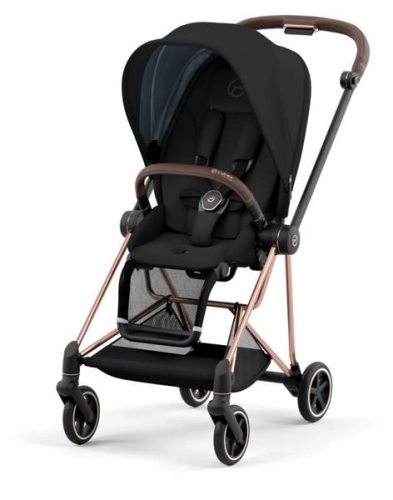 Cybex Mios 3.0 Deep Black Plus + Cloud Z I-Size + Rose gold frame Bērnu rati 3in1