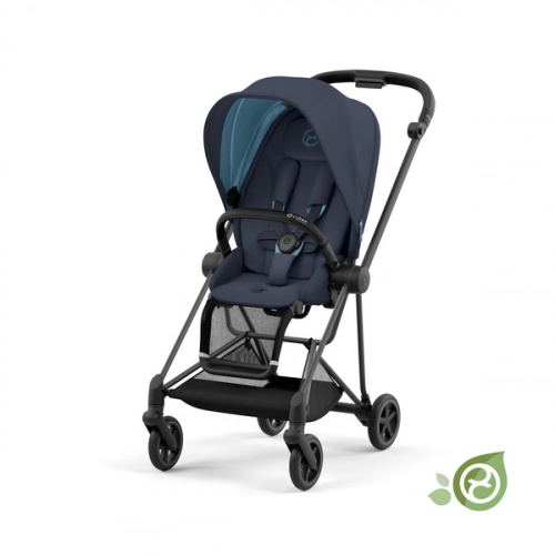 Cybex Mios 3.0 Eco Dark Navy + Cloud Z2 i-Size + Matt Black frame Bērnu rati 3in1