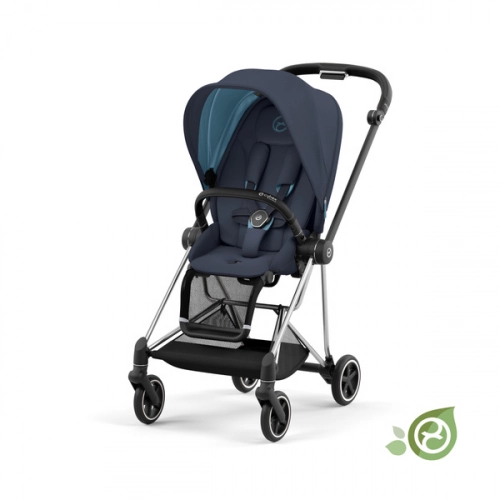 Cybex Mios 3.0 Eco Dark Navy + Cloud Z2 I-Size + Rose gold frame Bērnu rati 4in1