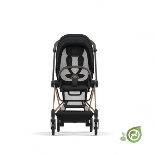 Cybex Mios 3.0 Eco Onyx Black + Cloud Z2 I-Size + Rose gold frame Bērnu rati 4in1